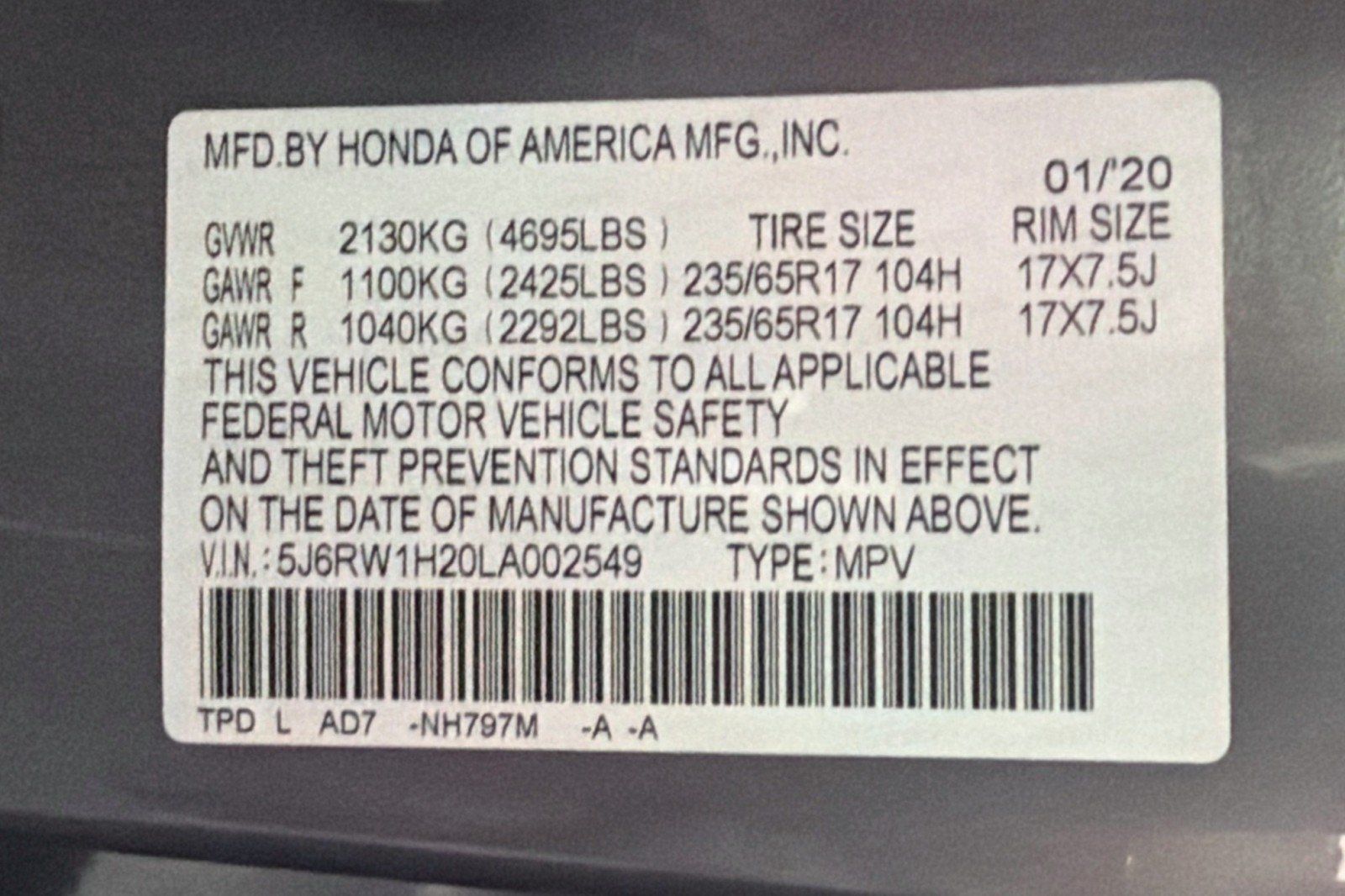 Used 2020 Honda CR-V LX image 24