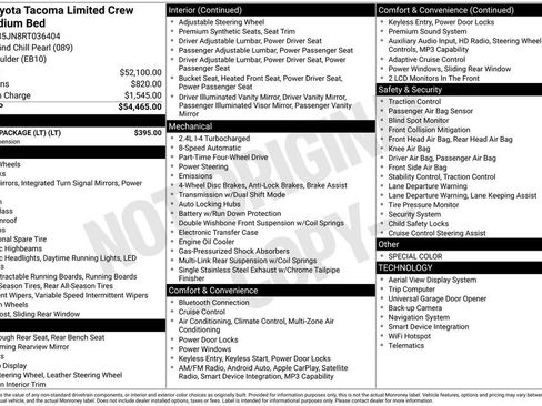 Used 2024 Toyota Tacoma Limited w/ Limited Package (LT) image 7