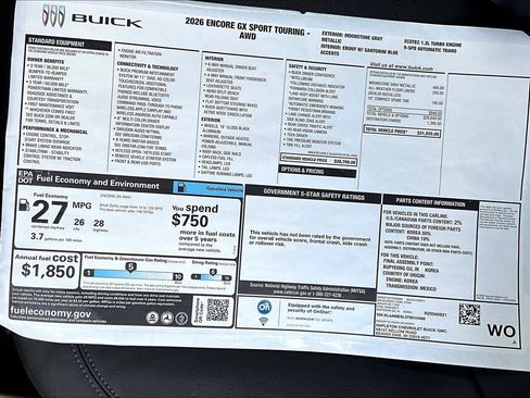 New 2026 Buick Encore GX Sport Touring image 13
