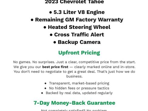 Certified 2023 Chevrolet Tahoe LS w/ Driver Alert Package AWD/4WD image 1