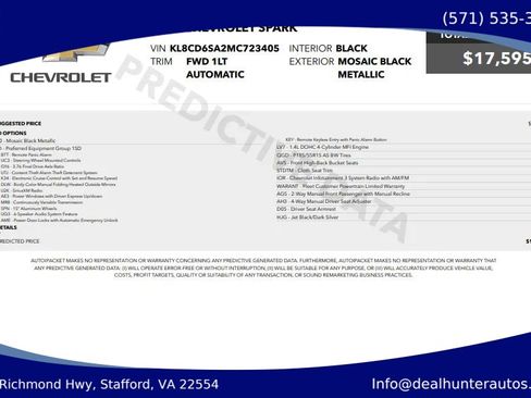 Used 2021 Chevrolet Spark LT FWD image 39