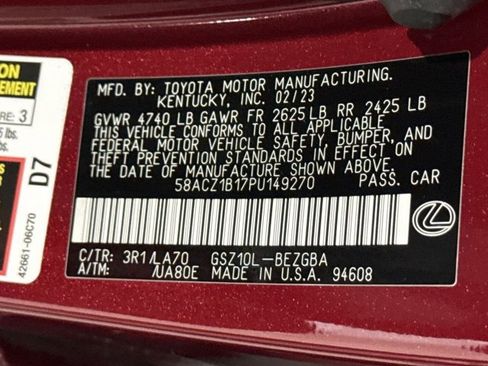 Certified 2023 Lexus ES 350 image 24