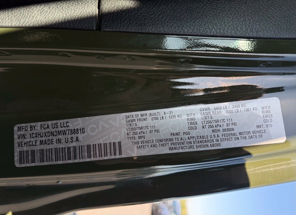 Used 2021 Jeep Wrangler Unlimited Sport AWD/4WD image 31