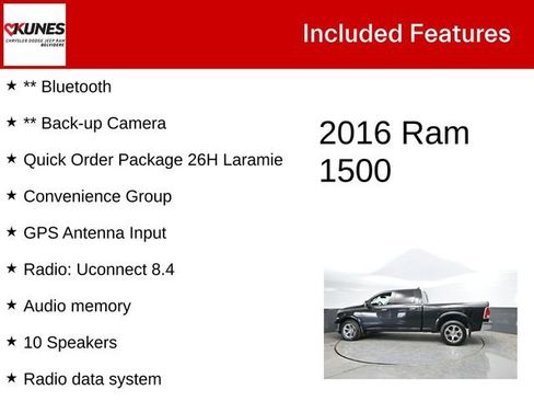 Used 2016 RAM 1500 Laramie w/ Convenience Group AWD/4WD image 3