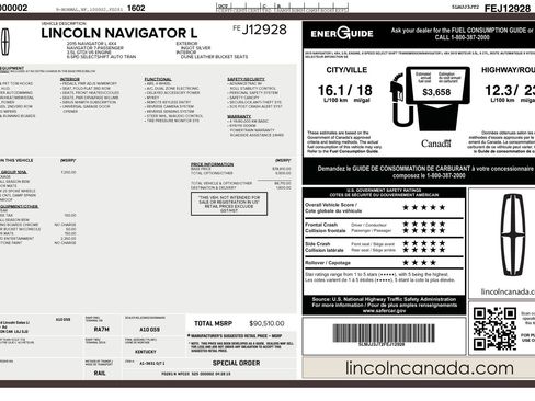 Used 2015 Lincoln Navigator L Base w/ Equipment Group 101A Reserve image 54