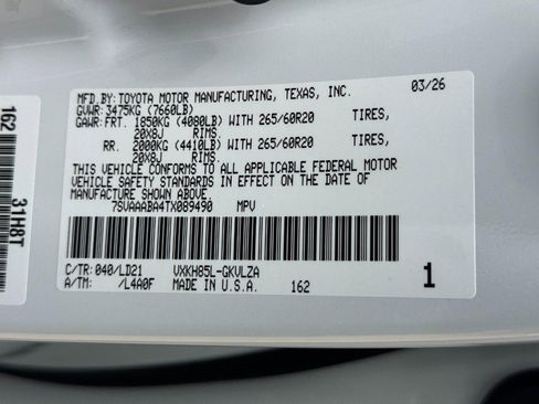 New 2026 Toyota Sequoia Limited image 19