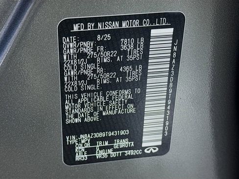 New 2026 INFINITI QX80 4WD w/ Sport Exterior Package image 44