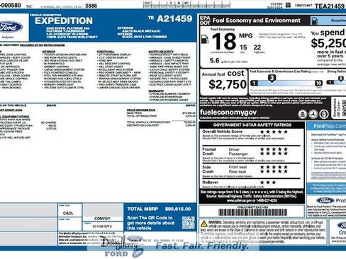 New 2026 Ford Expedition Platinum w/ Stealth Appearance Package AWD/4WD image 5