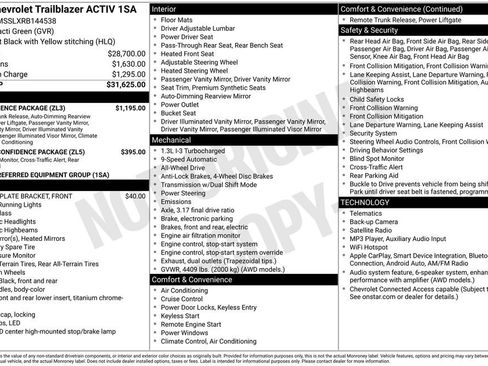 Certified 2024 Chevrolet TrailBlazer ACTIV w/ Convenience Package AWD/4WD image 10