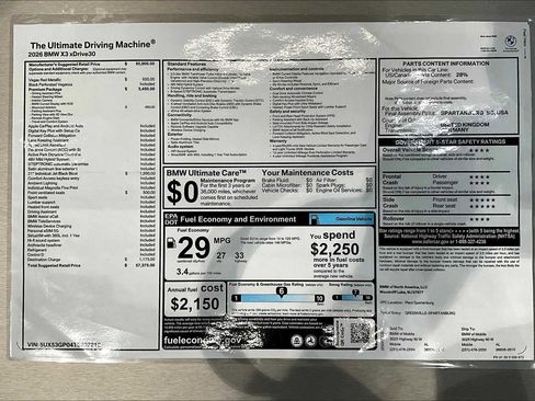 Used 2026 BMW X3 xDrive30 w/ Premium Package image 20