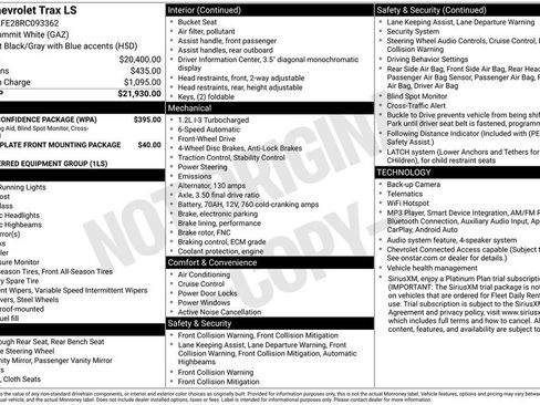 Used 2024 Chevrolet Trax LS w/ Driver Confidence Package FWD image 2