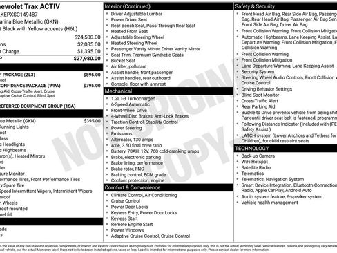 Used 2025 Chevrolet Trax ACTIV w/ Sunroof Package FWD image 9