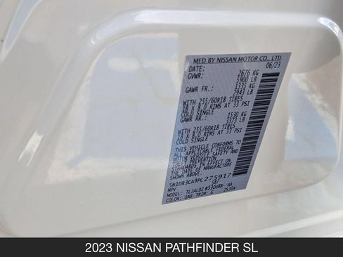 Used 2023 Nissan Pathfinder SL w/ Black Appearance Package FWD image 27