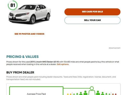 Used 2015 Lincoln MKS FWD image 17