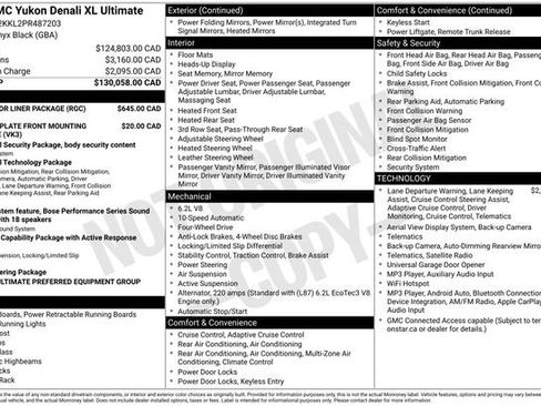 Used 2023 GMC Yukon XL Denali Ultimate w/ LPO, Floor Liner Package AWD/4WD image 1