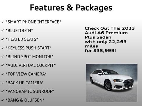 Used 2023 Audi A6 Premium Plus w/ Premium Plus Package image 8