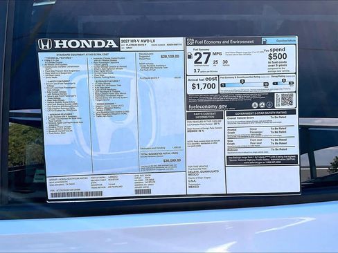 New 2027 Honda HR-V LX image 17