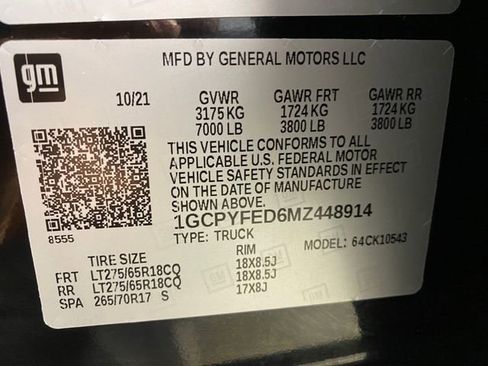 Certified 2021 Chevrolet Silverado 1500 LT Trail Boss AWD/4WD image 31