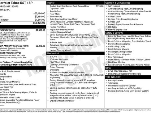 Used 2021 Chevrolet Tahoe RST w/ Luxury Package image 3