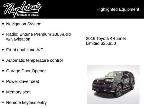Used 2016 Toyota 4Runner Limited image 3