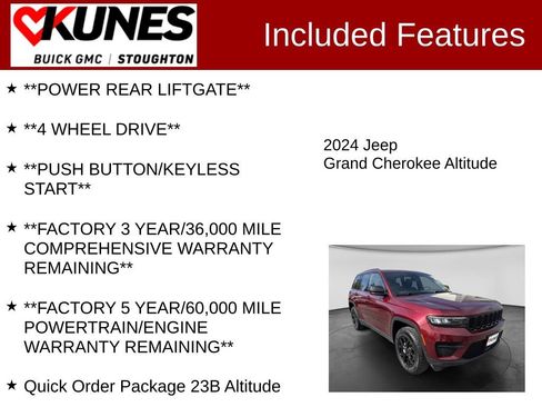 Used 2024 Jeep Grand Cherokee Altitude AWD/4WD image 3