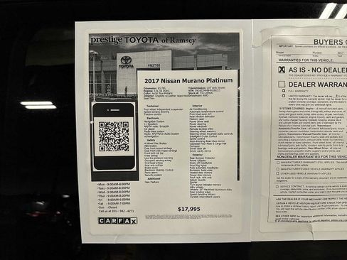 Used 2017 Nissan Murano Platinum w/ Platinum Technology Package AWD/4WD image 13