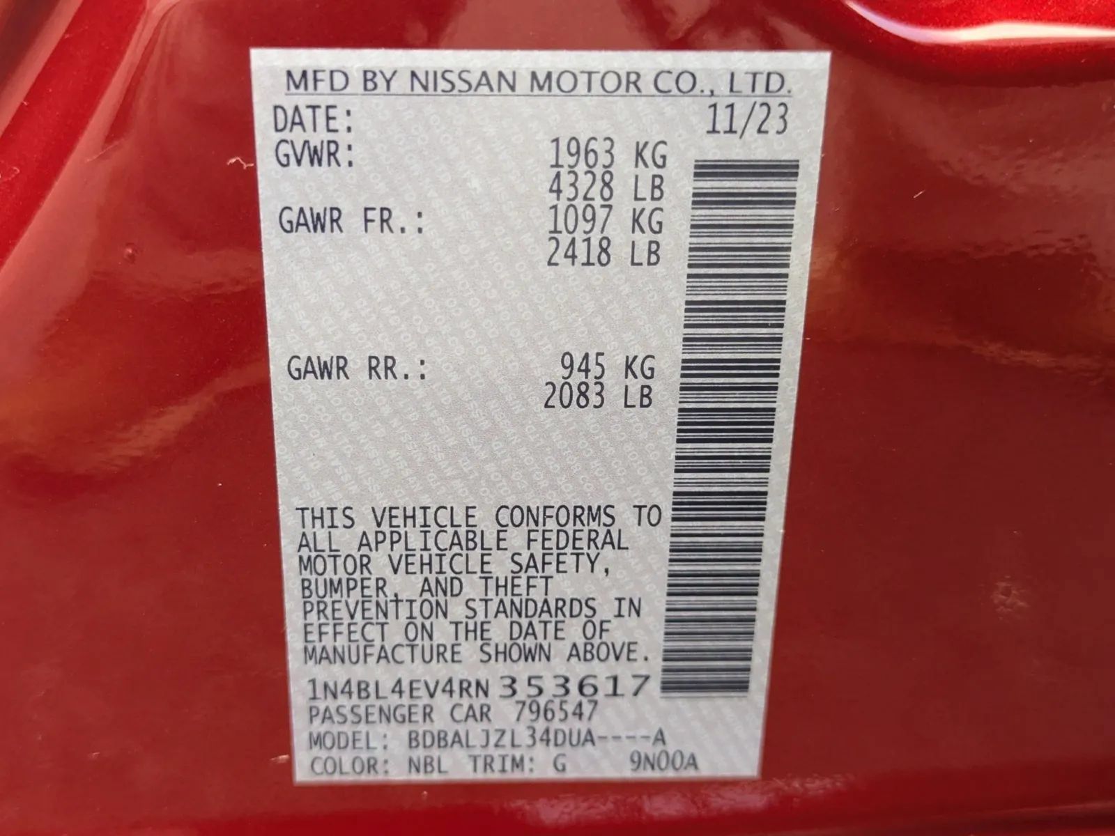 Certified 2024 Nissan Altima 2.5 SL FWD image 29