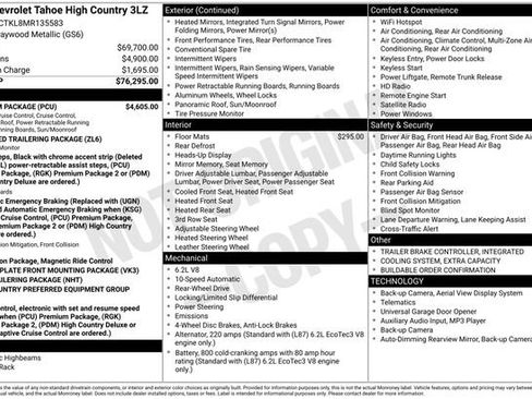 Used 2021 Chevrolet Tahoe High Country w/ Premium Package image 38