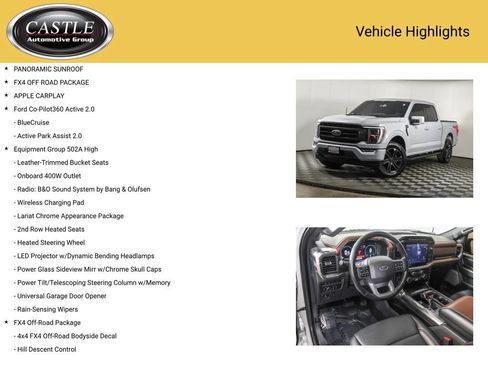 Used 2022 Ford F150 Lariat w/ Equipment Group 502A High AWD/4WD image 3