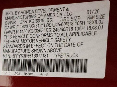 New 2026 Honda Ridgeline RTL image 27