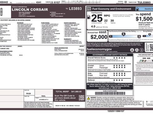 New 2026 Lincoln Corsair Premiere image 27