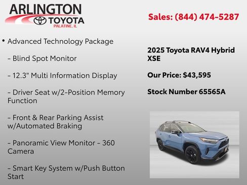 Used 2025 Toyota RAV4 XSE w/ Advanced Technology Package AWD/4WD image 4