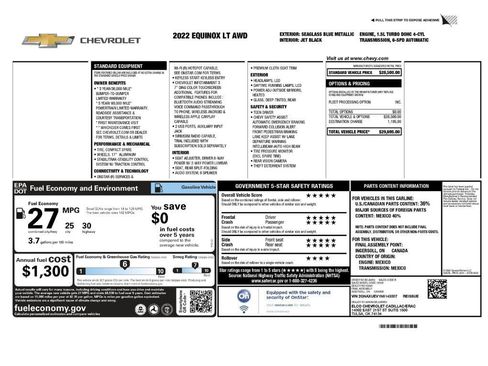 Used 2022 Chevrolet Equinox LT AWD/4WD image 2
