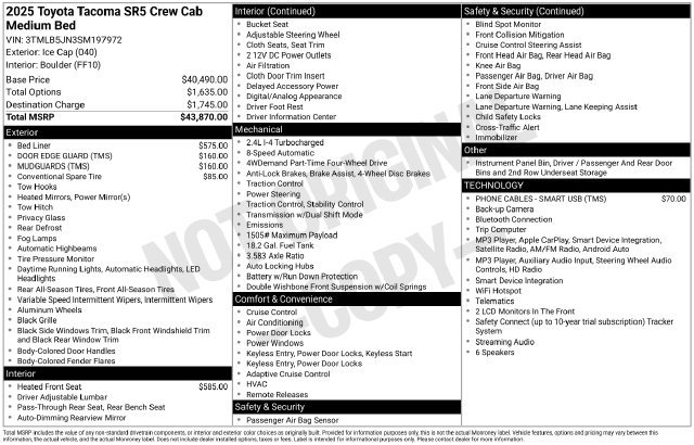 Used 2025 Toyota Tacoma SR5 AWD/4WD image 12