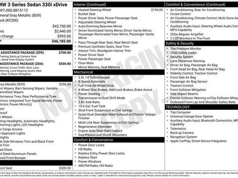 Used 2020 BMW 330i xDrive Sedan w/ Parking Assistance Package image 52