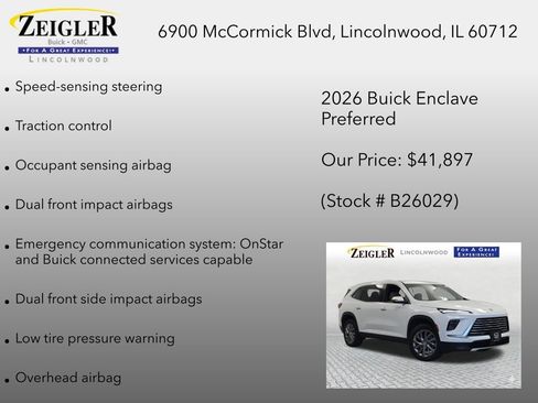 New 2026 Buick Enclave Preferred w/ LPO, Floor Liner Package FWD image 24