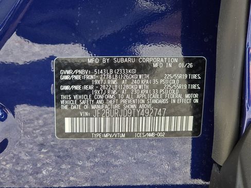 New 2026 Subaru Outback Touring XT image 33