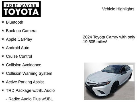 Used 2024 Toyota Camry TRD w/ TRD Package w/JBL Audio FWD image 8