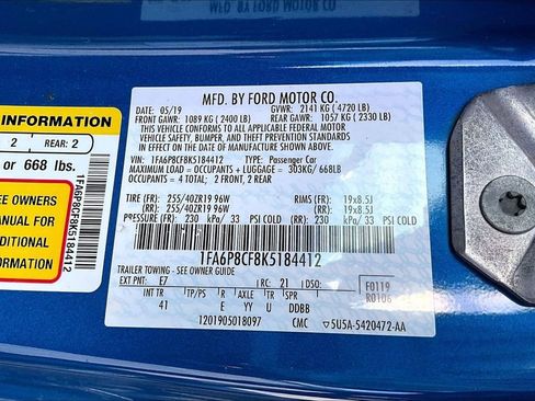 Used 2019 Ford Mustang GT Premium w/ Ford Safe & Smart Package image 5