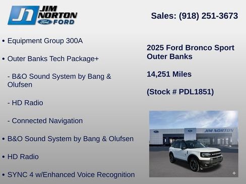 Used 2025 Ford Bronco Sport Outer Banks w/ Outer Banks Tech Package+ AWD/4WD image 11