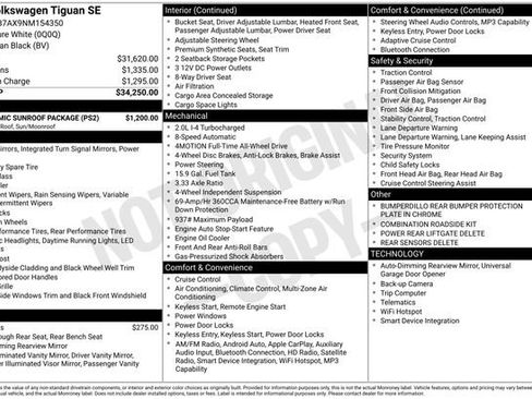 Used 2022 Volkswagen Tiguan SE w/ Panoramic Sunroof Package image 40