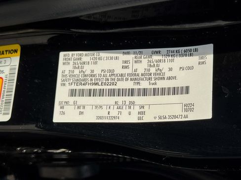 Certified 2021 Ford Ranger Lariat w/ Equipment Group 501A High AWD/4WD image 25