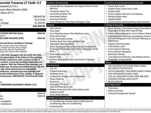 Used 2023 Chevrolet Traverse LT w/ Midnight/Sport Edition AWD/4WD image 10