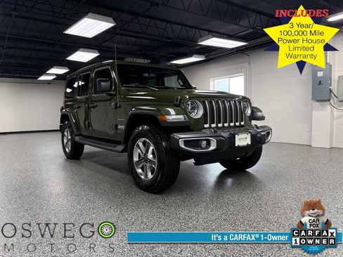 Used 2022 Jeep Wrangler Unlimited Sahara w/ LED Lighting Group image 1