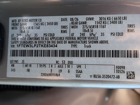 New 2026 Ford F150 XLT w/ Equipment Group 302A MID AWD/4WD image 25