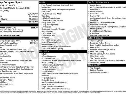 Used 2021 Jeep Compass Sport w/ Cold Weather Group image 4