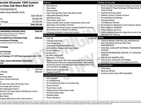 Used 2021 Chevrolet Silverado 1500 Custom Trail Boss w/ Safety Confidence Package AWD/4WD image 10