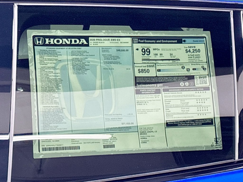 New 2026 Honda Prologue EX image 24