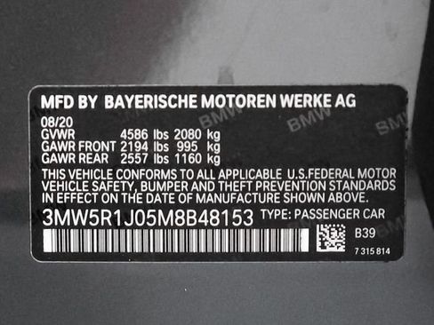 Used 2021 BMW 330i Sedan w/ Driving Assistance Package RWD image 54