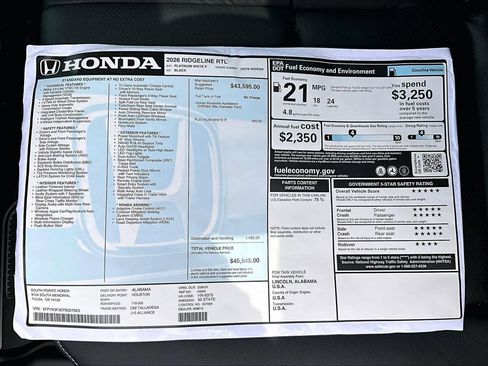 New 2026 Honda Ridgeline RTL image 22